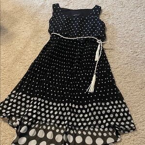 Amy's Closet Black and White Polka Dot Kids Dress